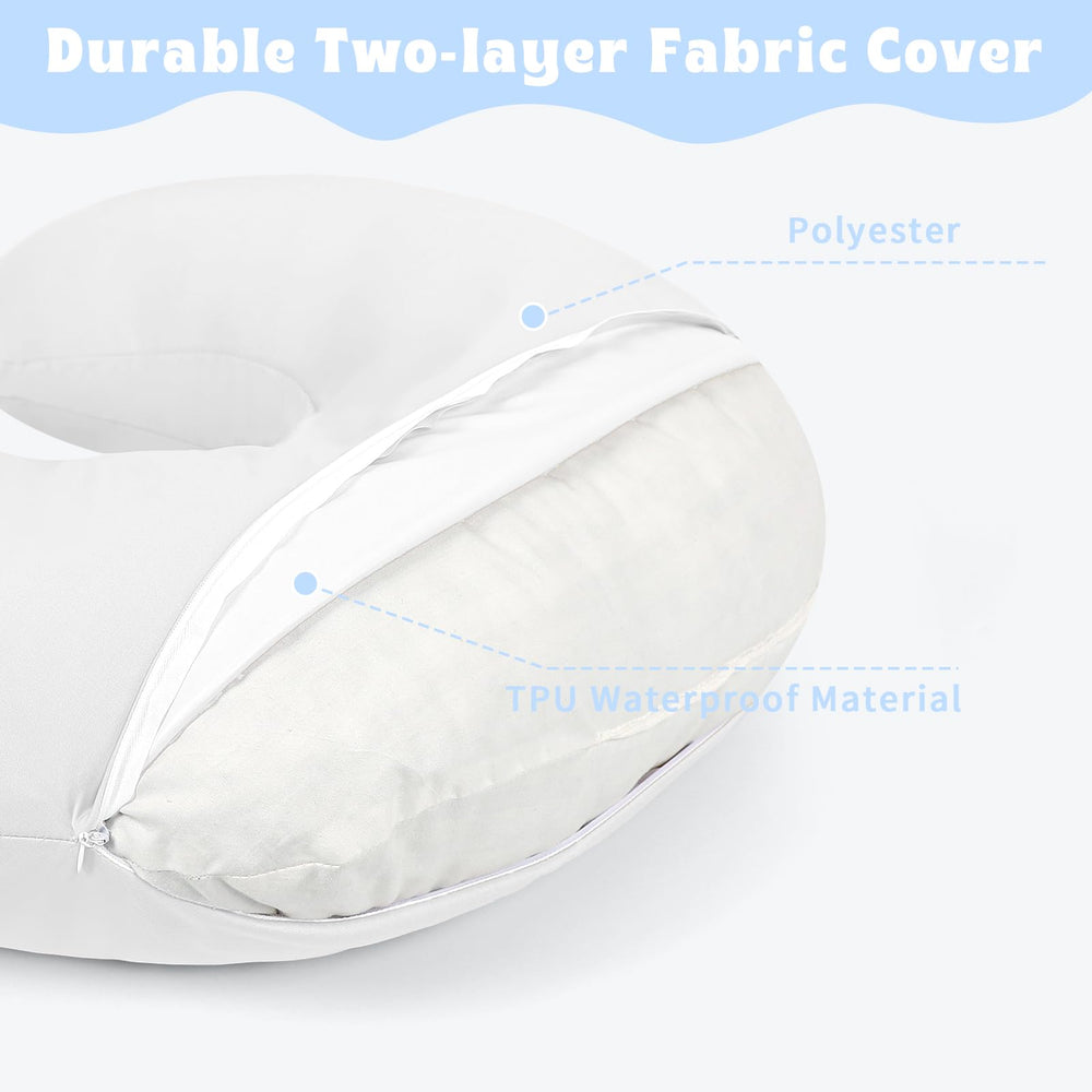 Hooyax stretchy nursing cover adapts to standard pillows for easy breastfeeding support
