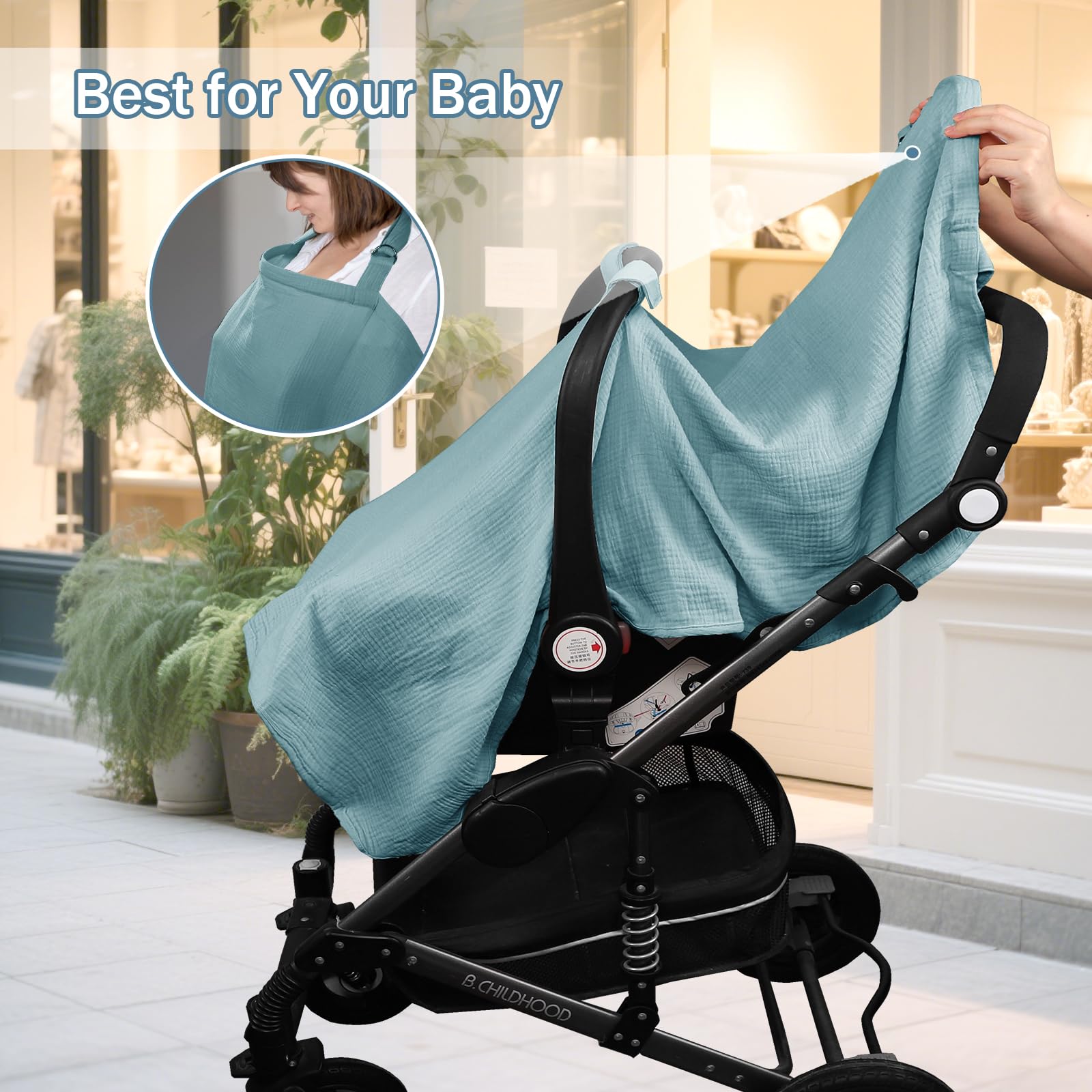 Hooyax soft muslin texture feels gentle on baby's skin.