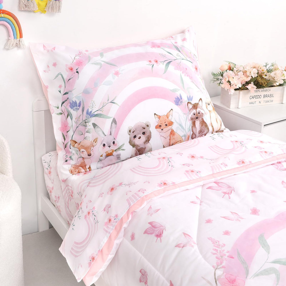 Hooyax Toddler Bedding Flat Sheet 60x45—easy to tuck and wash, color stays vibrant