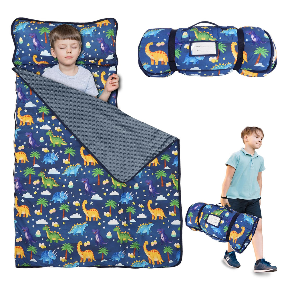 Hooyax dinosaur pattern nap mat invites cozy nap time for toddlers