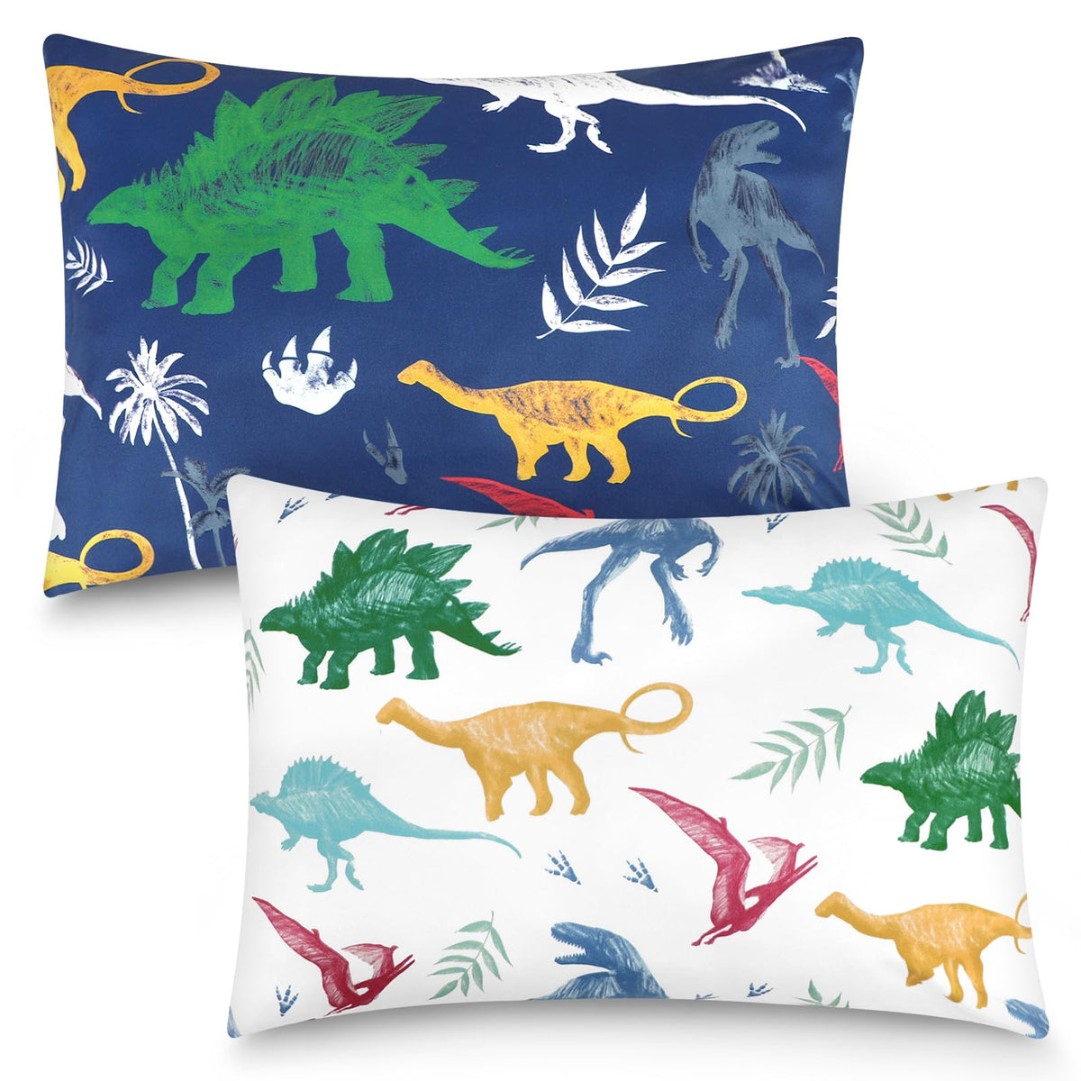Hooyax dinosaur print toddler pillowcase adds playful bedtime charm.