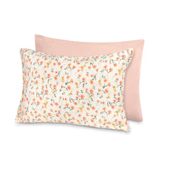 Hooyax toddler pillowcase in pink flower pattern for soft, breathable nights.