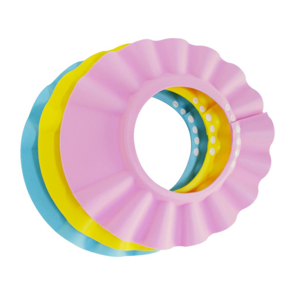 HOOYEE lightweight pink cap promotes quick water drainage during bath.