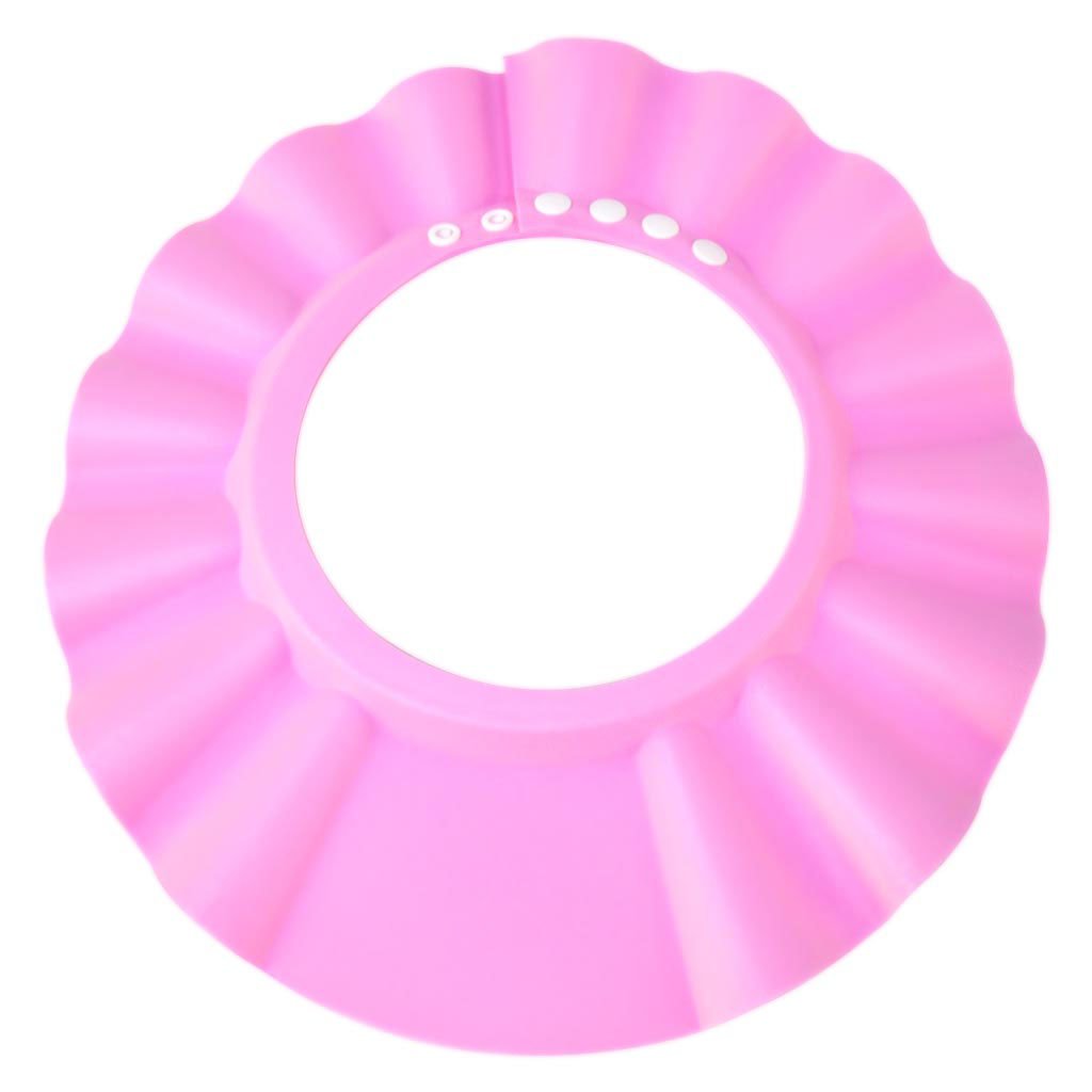 HOOYEE Safe Cap pink side view protects eyes during bath time.