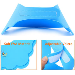HOOYEE wide brim cap blocks water from eyes and nose blue excavator