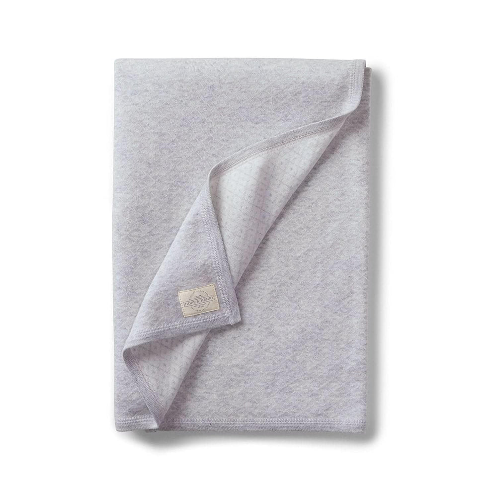 Hope & Henry Baby Jacquard Sweater Blanket knit-detail shows texture and softness.