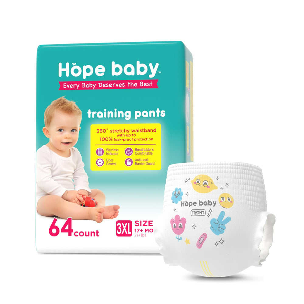 Hope Baby training pants with an elastic waistband for easy pull-up use during potty training.