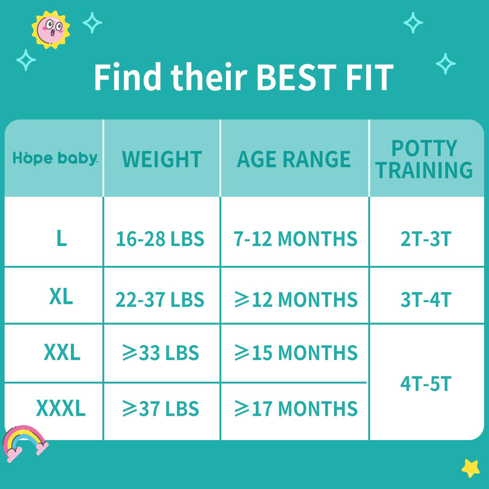 Hope Baby training pants provide a comfortable transition from diapers to underwear.
