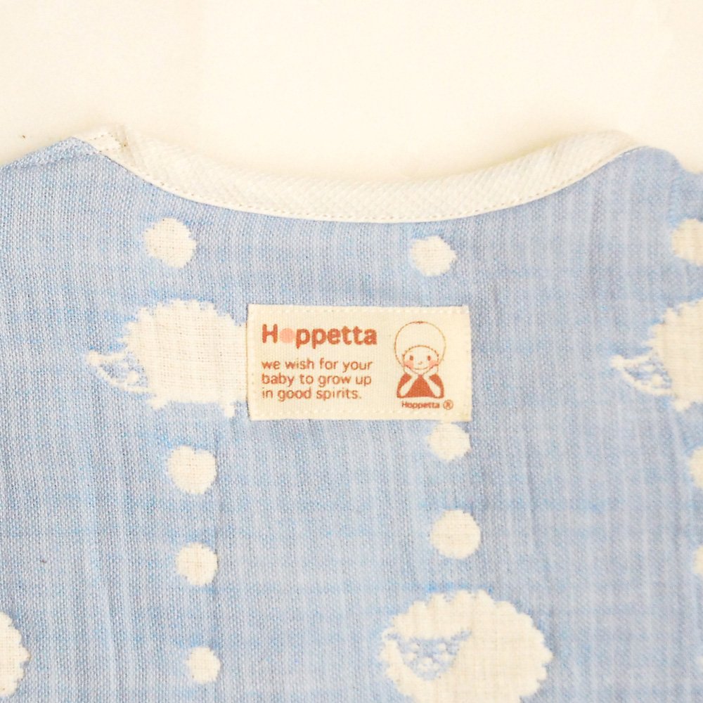 Stroller time: Hoppetta sleeper in sky blue fits snugly for outings.