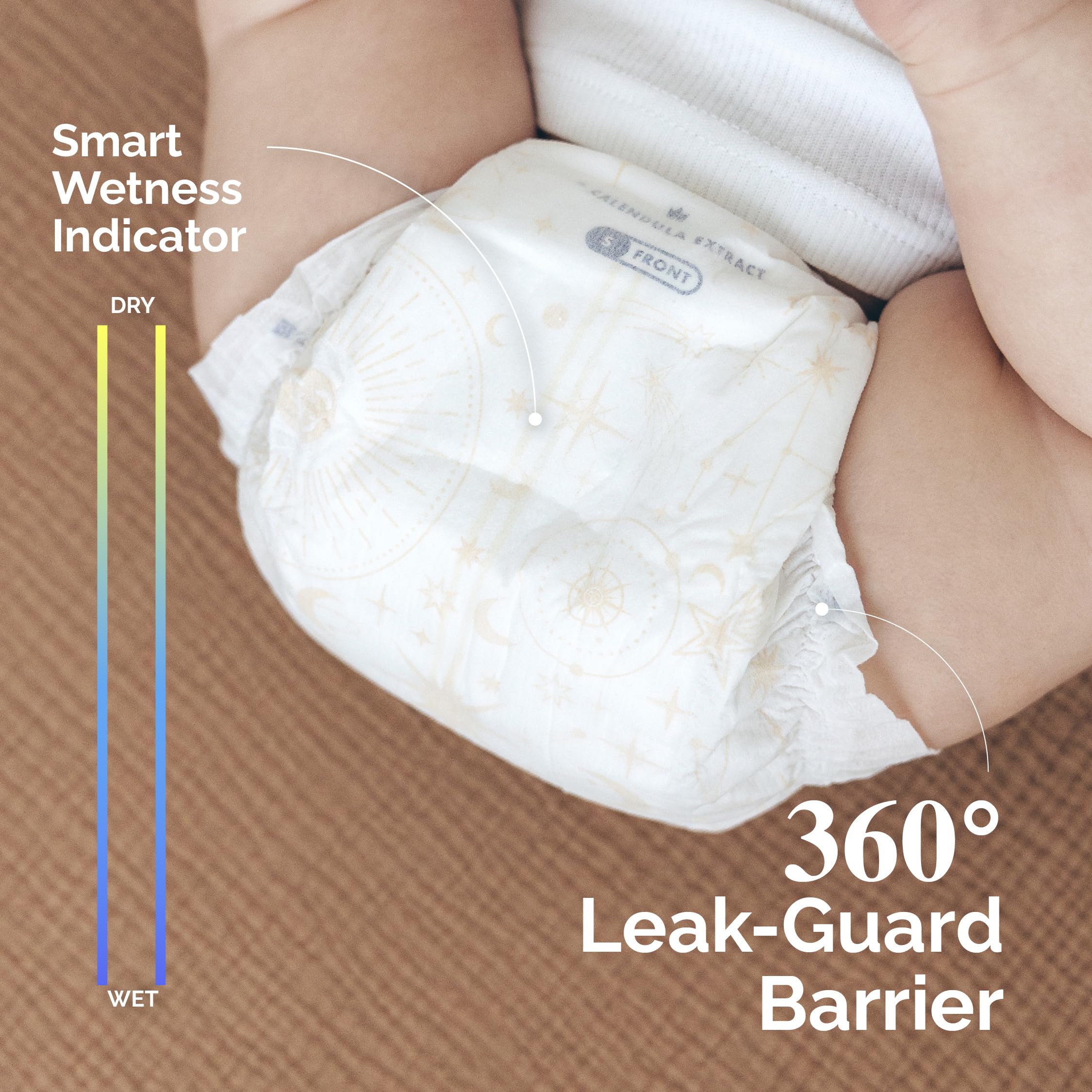 Hoppi stretchy sides and waistband for a snug, flexible fit.