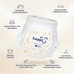 Hoppi size 4 training pants featuring quick-absorb core for drier skin.