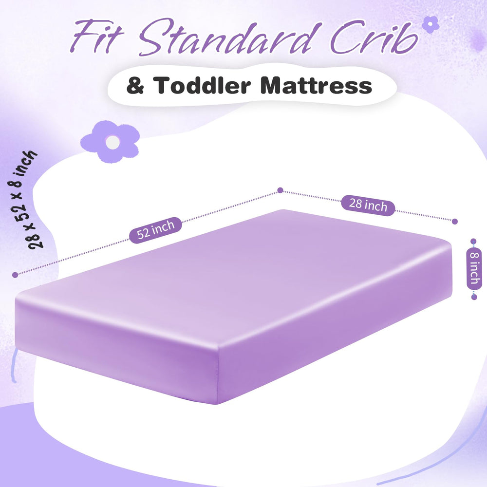 Horbaunal 52x28x8 inch crib sheet fits standard cribs snugly.