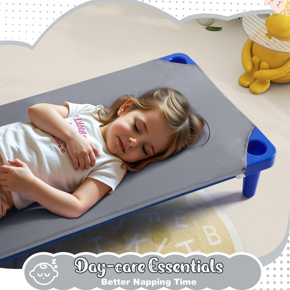 Horbaunal cot sheets feature secure elastic corners to stay in place.