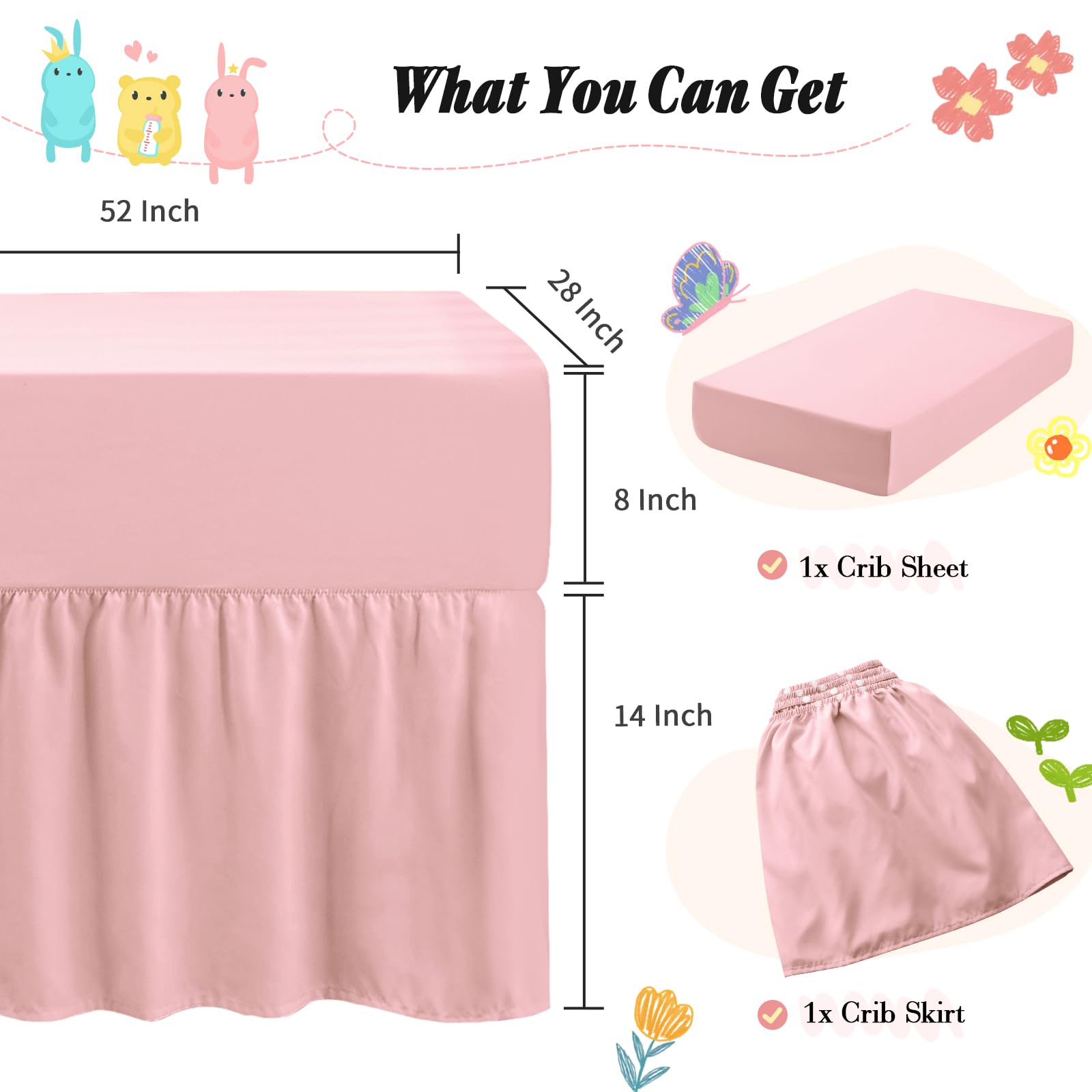 Horbaunal microfiber crib sheet feels soft and breathable for babies.