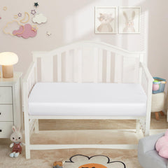 Horbaunal satin pack n play sheet in grey with smooth surface for gentle care.