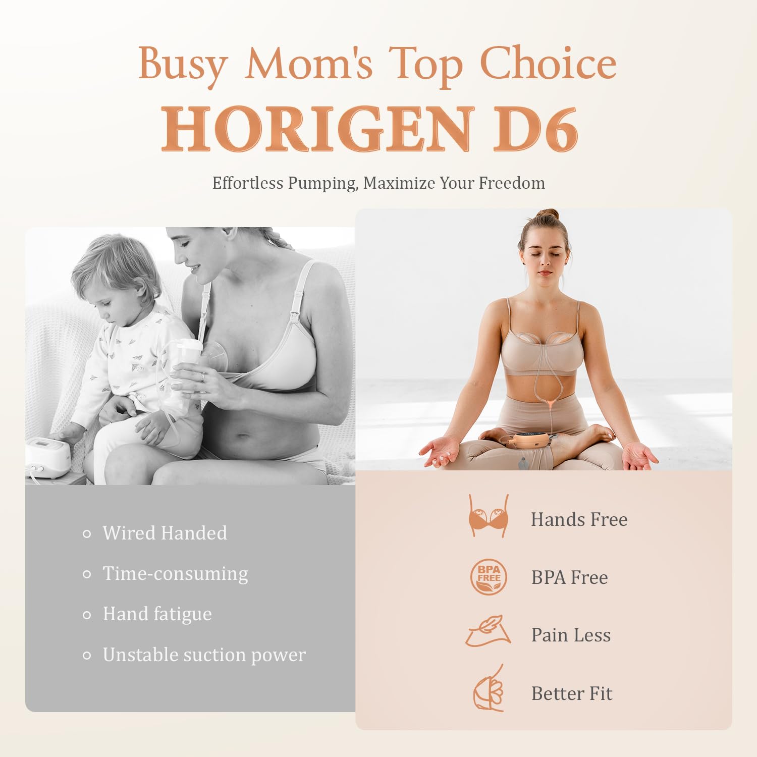 HORIGEN D6 flange set includes 15, 17, 21, and 25mm sizes.