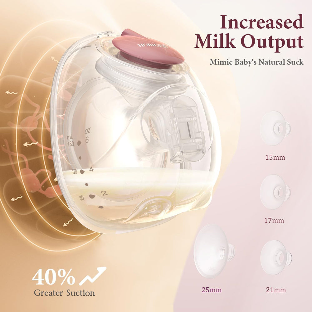 Leak-proof HORIGEN D6 design protects milk while pumping.