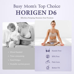 Ultra-quiet HORIGEN D6 operates under 40 dB for discreet pumping.