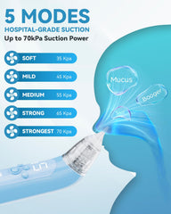 Three HORIGEN silicone tips fit different ages for gentle cleansing