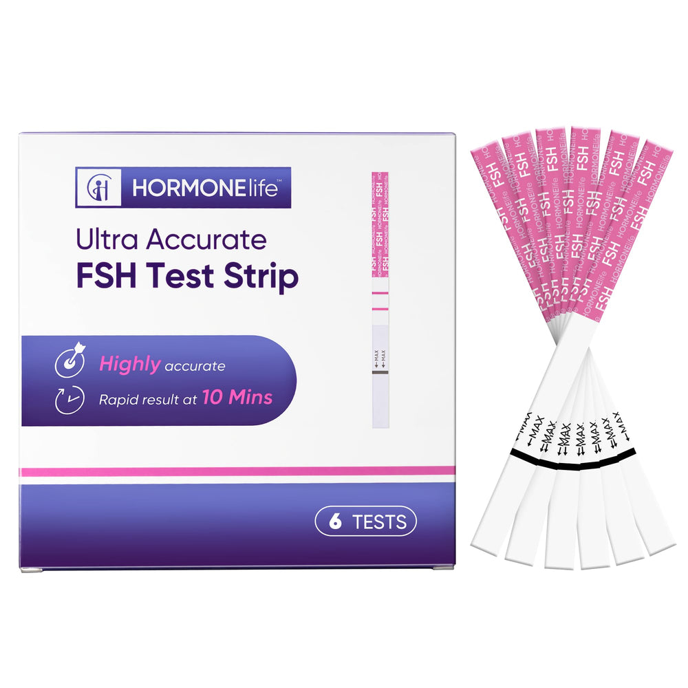 HORMONElife 6Pack FSH strip package front for at-home tracking