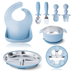 HORNORM plate with suction for mess-free self-feeding.