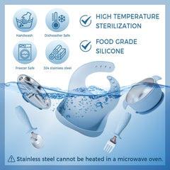 HORNORM adjustable pocket bib keeps outfits clean during meals.