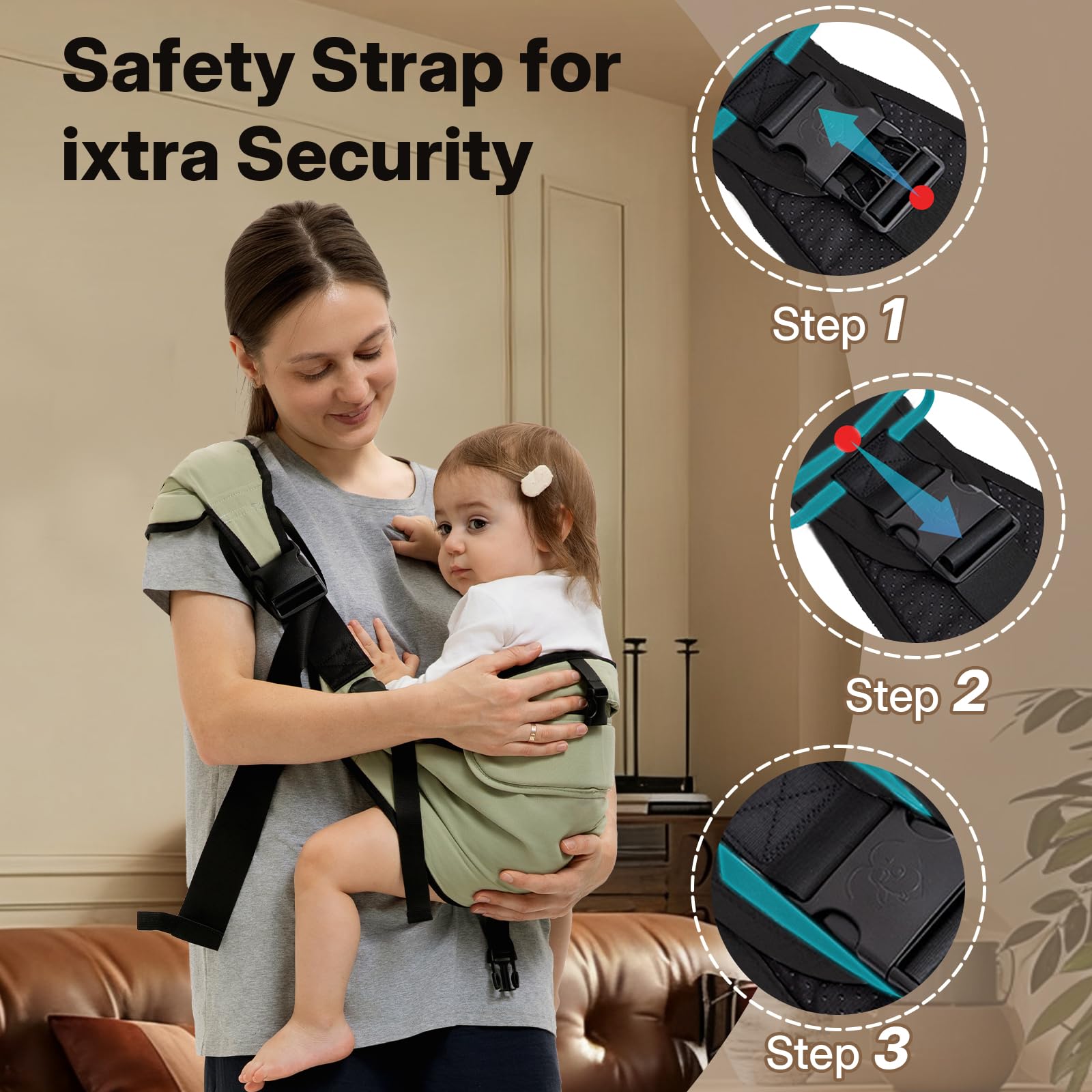 HORUMP adjustable shoulder straps and waist belt for a customized fit