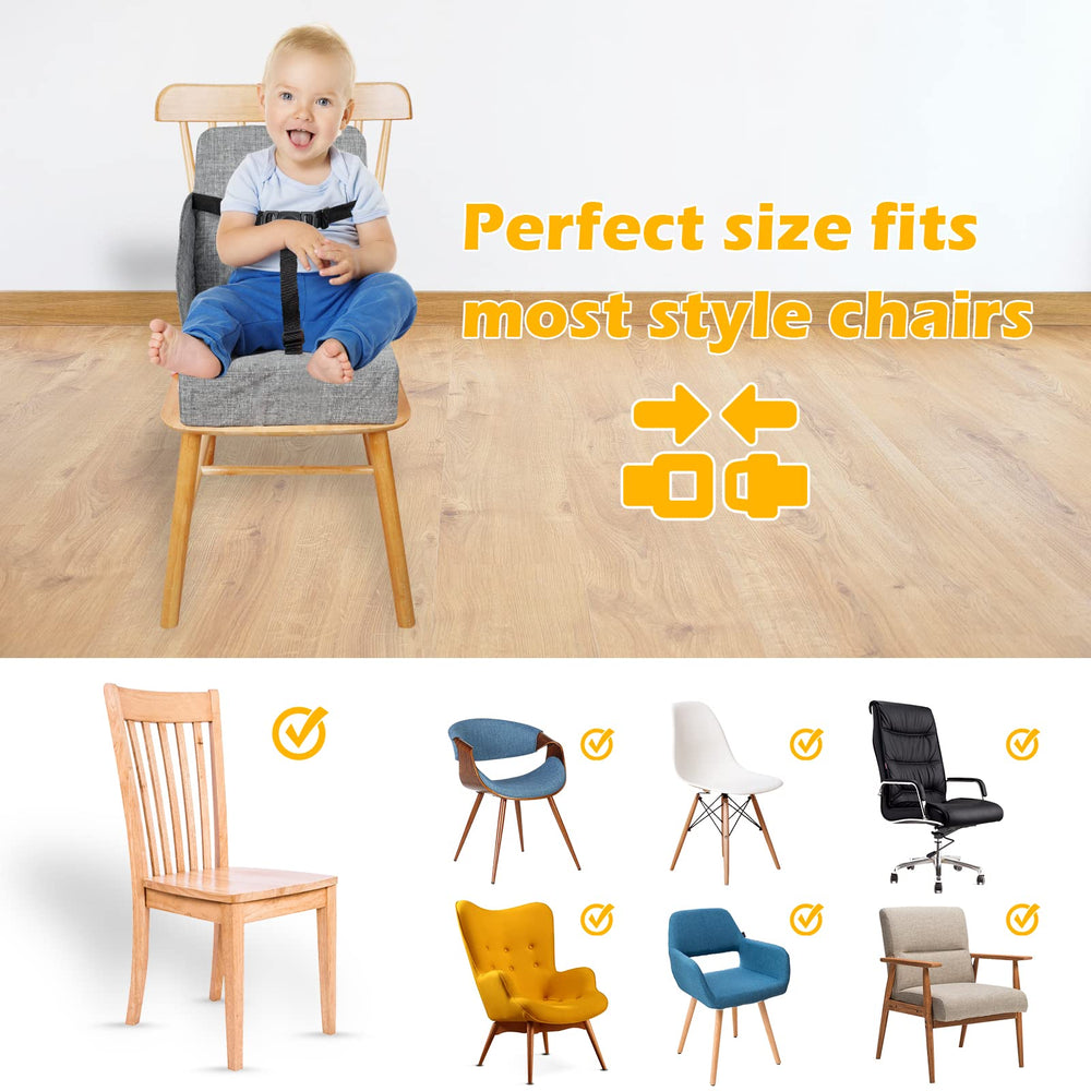 HOSEASCA booster fits most high chairs for quick setup