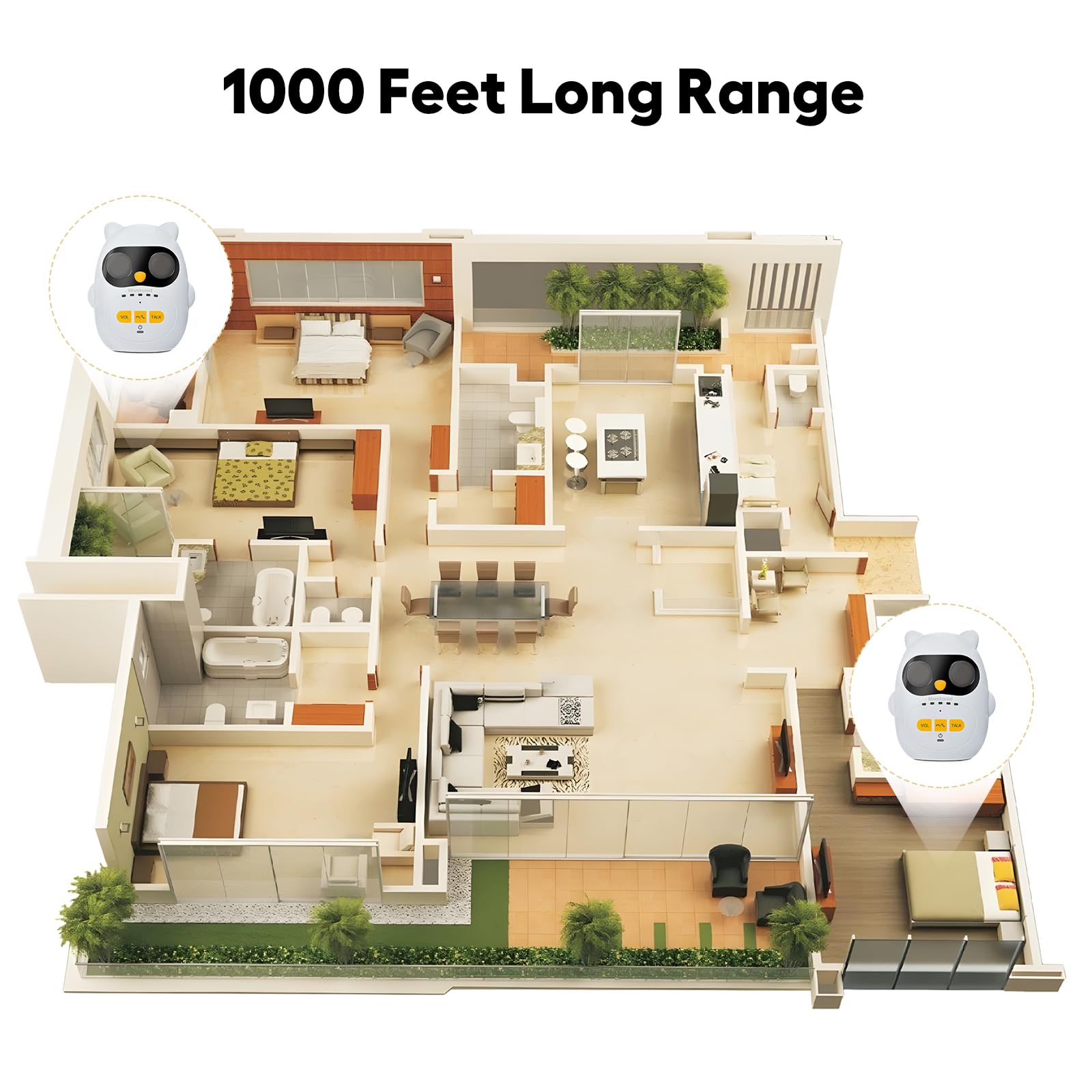 Hosmart HY820 indoor-outdoor versatility supports family, elderly, and pet monitoring.