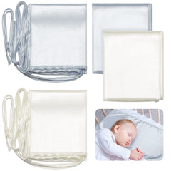 Hosuly 2pcs satin bassinet sheets packshot showing soft, durable baby bedding