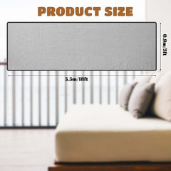 Hosuly baby gate net with fine 0.5 cm mesh protects edges.