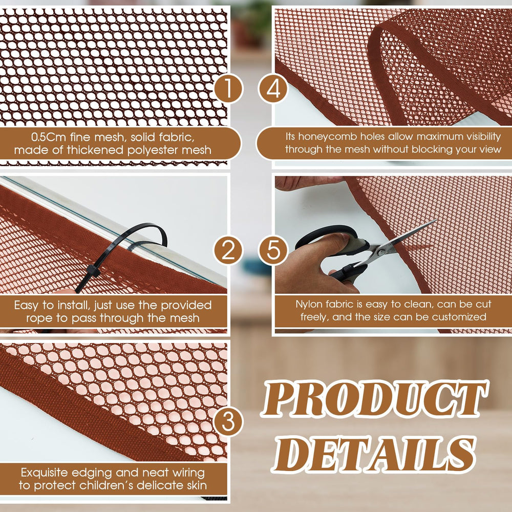 Hosuly baby gate netting with thickened polyester offers durable home protection.
