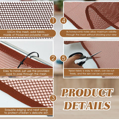 Hosuly baby gate netting with thickened polyester offers durable home protection.