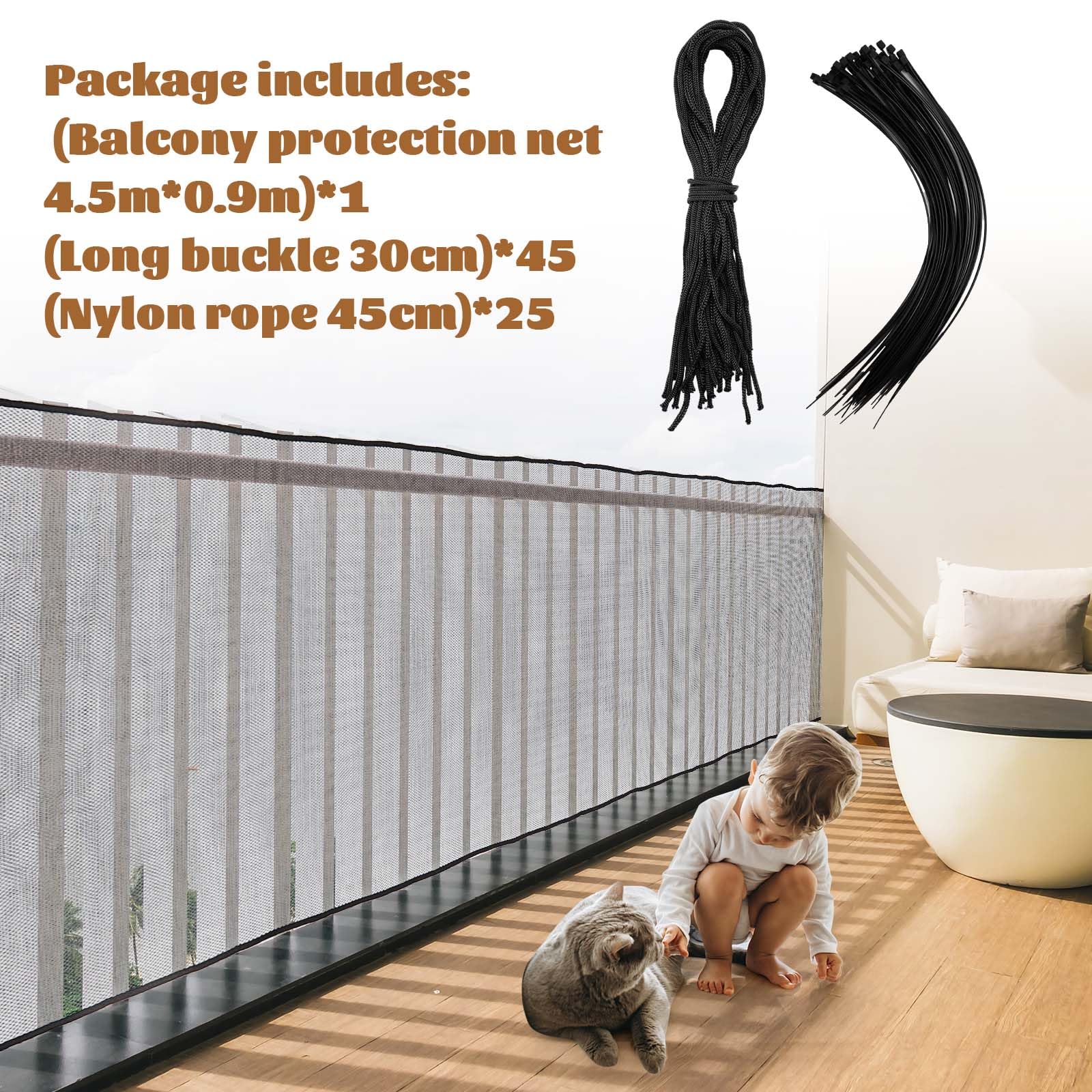 Hosuly installation rope and buckles enable quick drill-free setup.