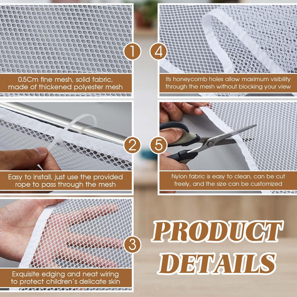 Hosuly 30x3ft netting installed on balcony maintains clear sightlines.