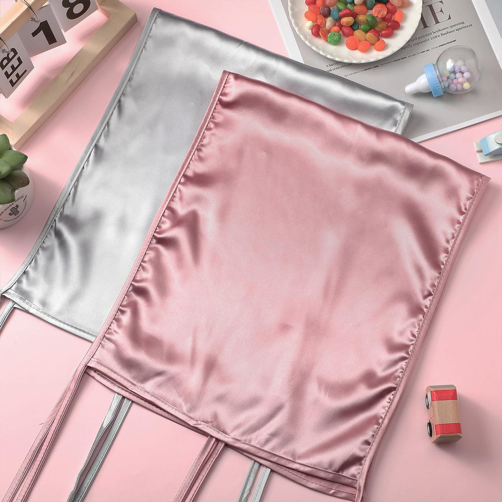 Hosuly satin bassinet sheet with band for snug mattress wrap.