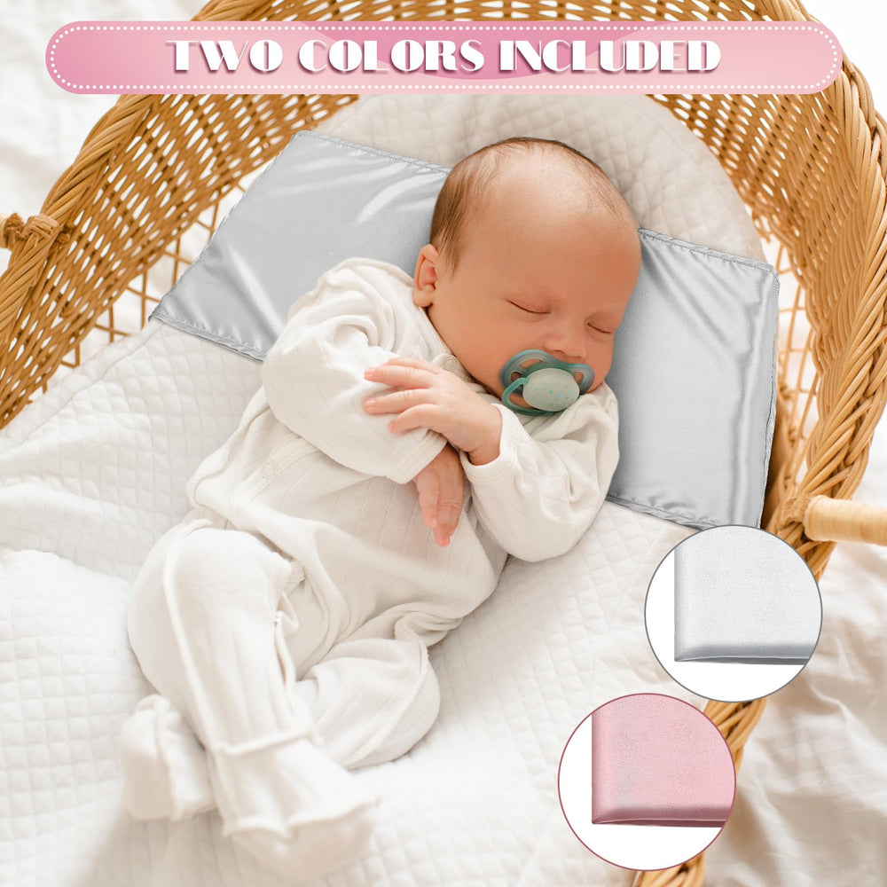 Hosuly satin bassinet sheet closeup highlights soft texture and premium feel.