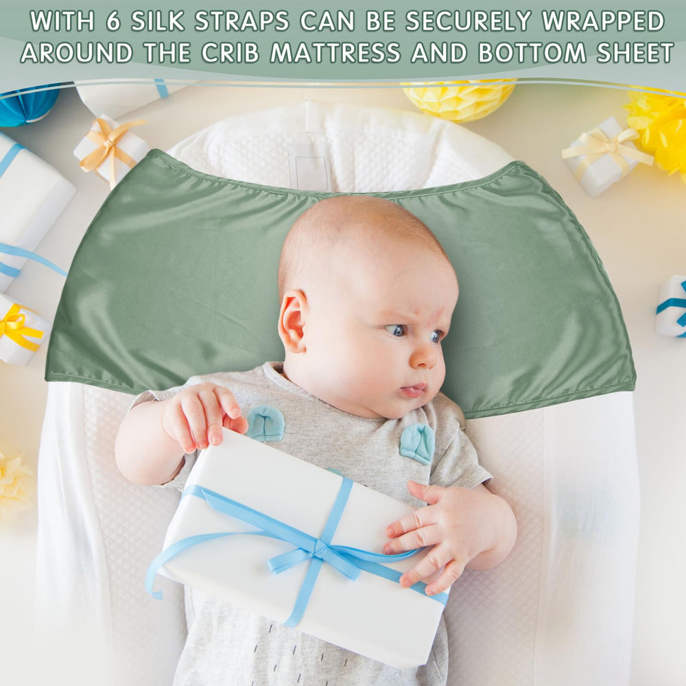 Hosuly satin bassinet sheet compatible with multiple mattress shapes for versatility.