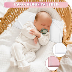 Hosuly satin bassinet sheet on a mattress shows secure edge band for easy changes.
