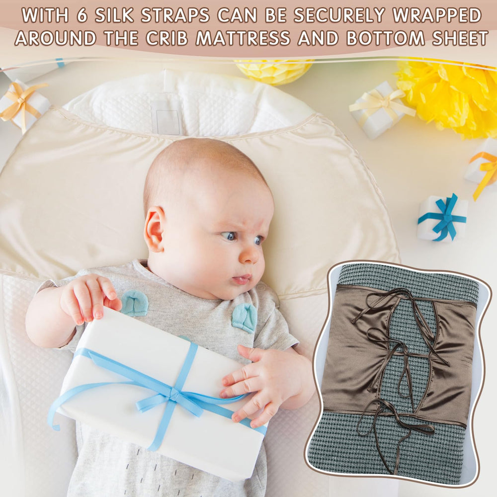 Hosuly satin bassinet sheet care-ready, washable and reusable for busy families.