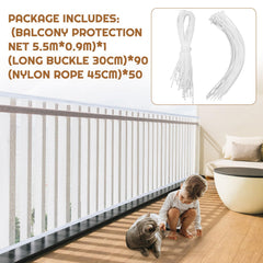 Hosuly stair barrier demonstrates easy installation with ropes and buckles.
