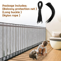 Hosuly stair barrier net with easy installation secures stairs safely