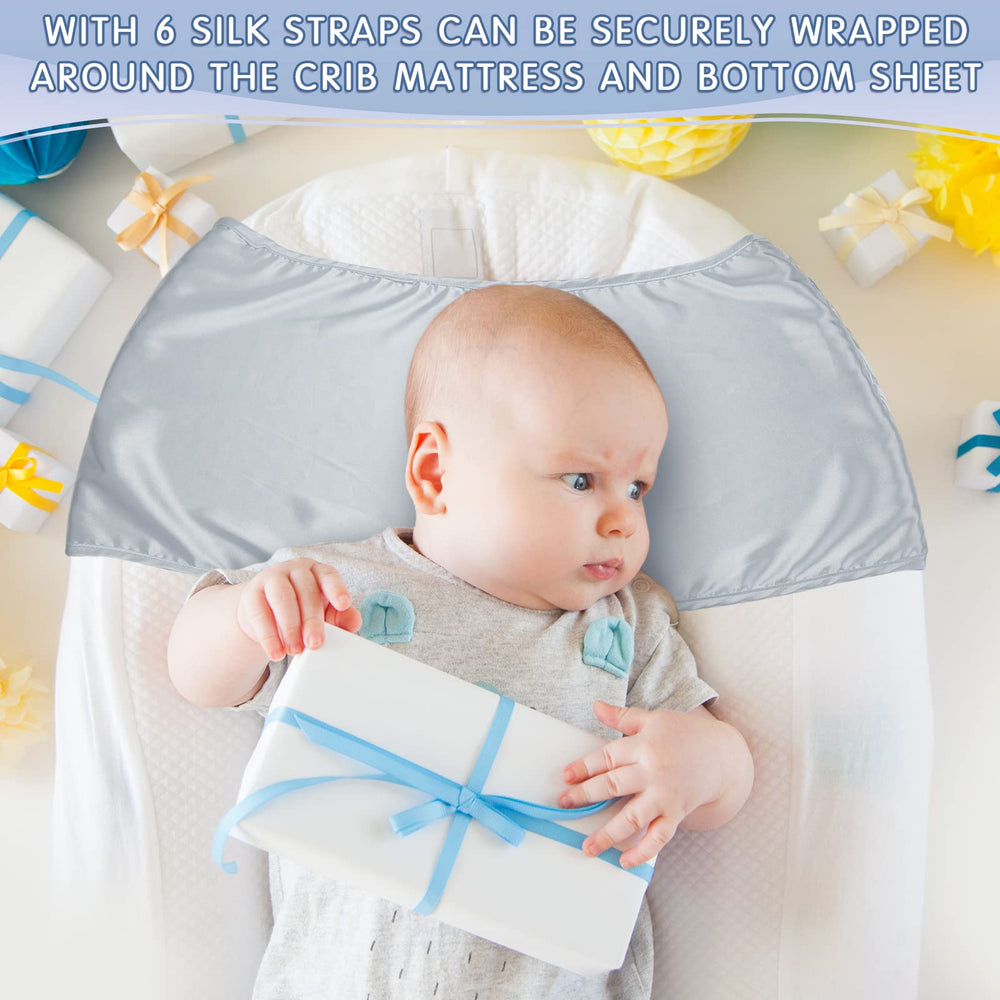 Hosuly washable and reusable satin bassinet sheet simplifying cleanups