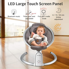 Hot Mom Upgrade Cotton Baby Bouncer with Bluetooth music for calming melodies.