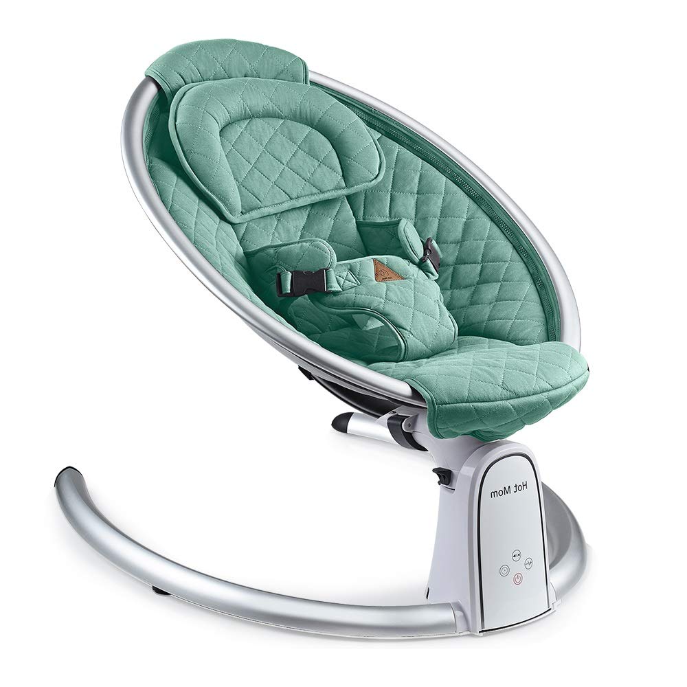 Hot Mom Upgrade baby bouncer green in Relax mode for gentle soothing