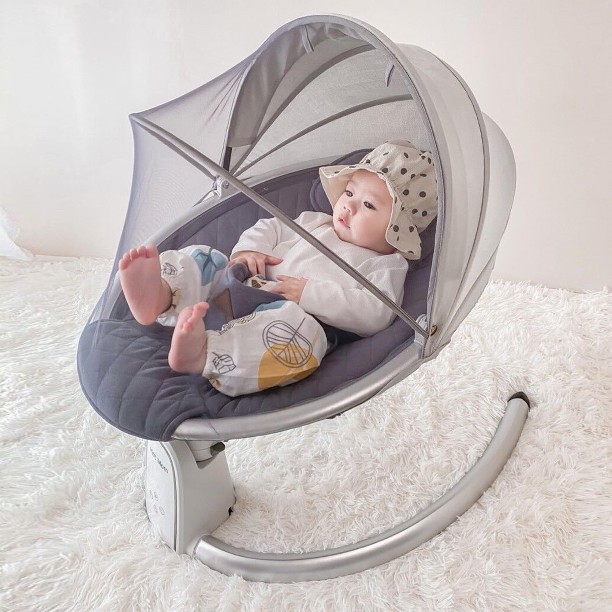 Hot Mom Upgrade Cotton Baby Bouncer is portable and easy to move.