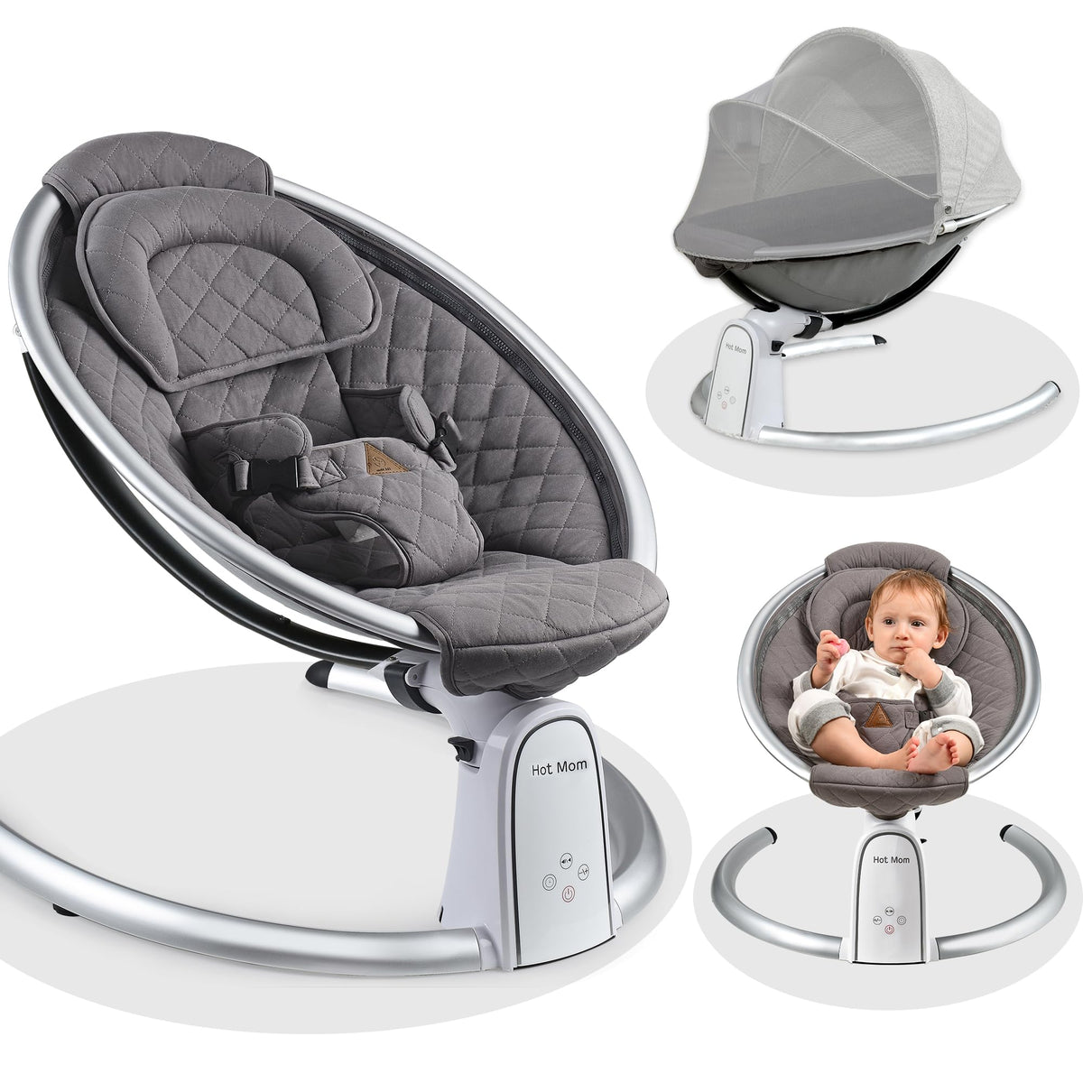 Hot Mom Upgrade Cotton Baby Bouncer with soft cushion for gentle comfort.