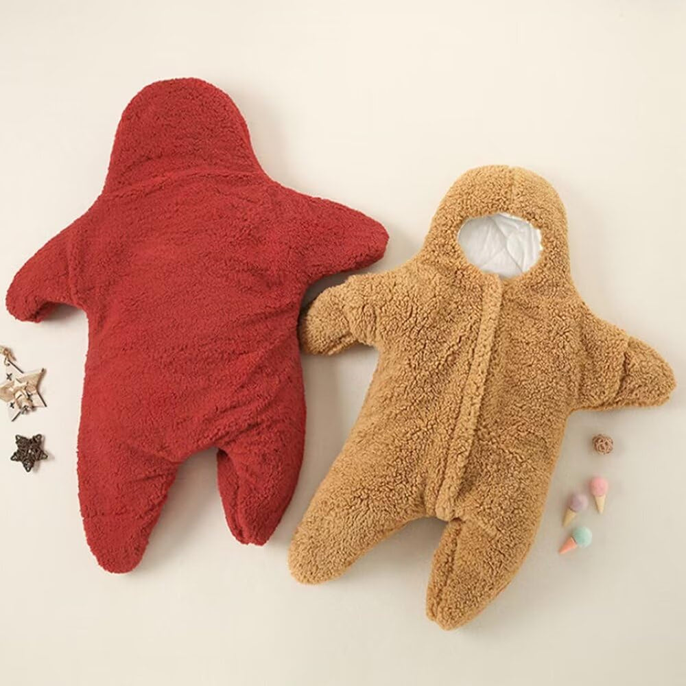 HotBlizi Baby Starfish Onesie hooded design adds cute warmth.