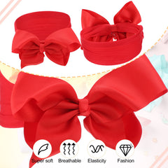 Hoteam infant headband 3.7 inches fits most babies during play.