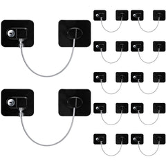 Hoteam refrigerator lock adhesive black on fridge surface for simple childproofing